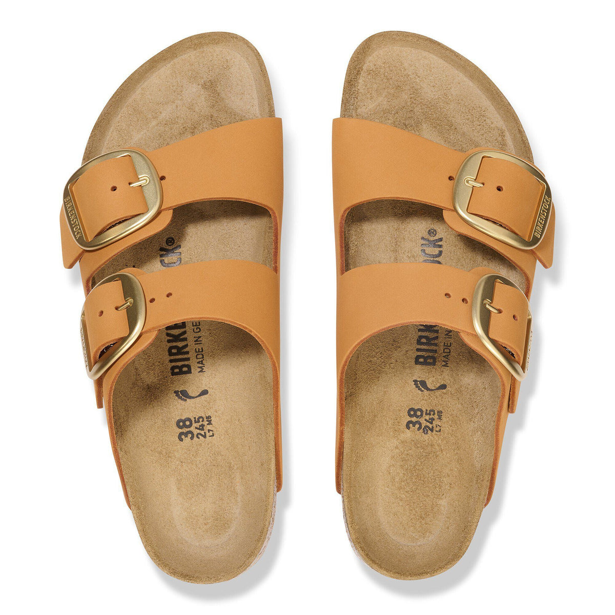 Arizona Big Buckle Nubuck Leather Burnt Orange