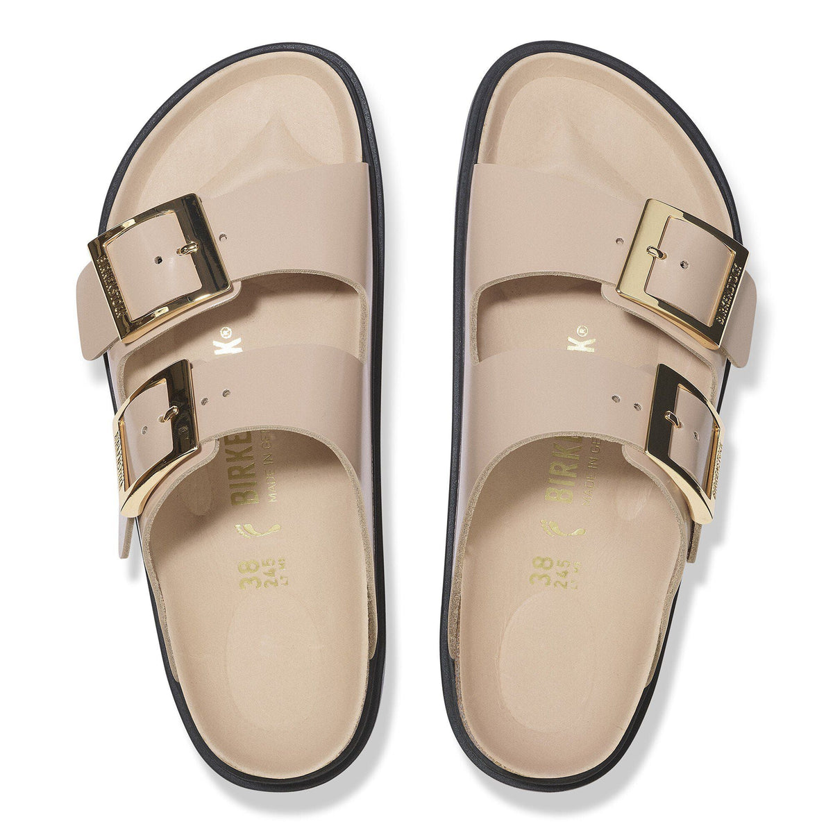 Arizona Droplet Buckle Natural Leather Patent