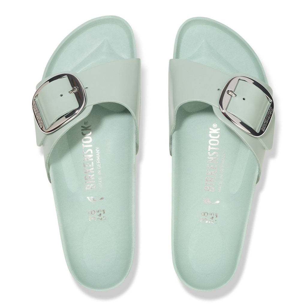 Madrid Big Buckle Natural Leather Patent