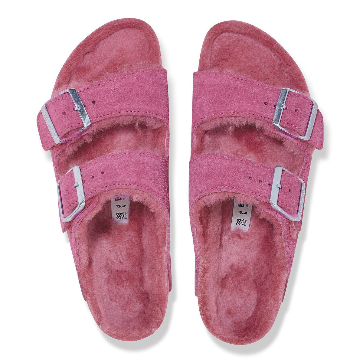 Arizona Shearling Suede Leather-Shearling Fuchsia Tulip