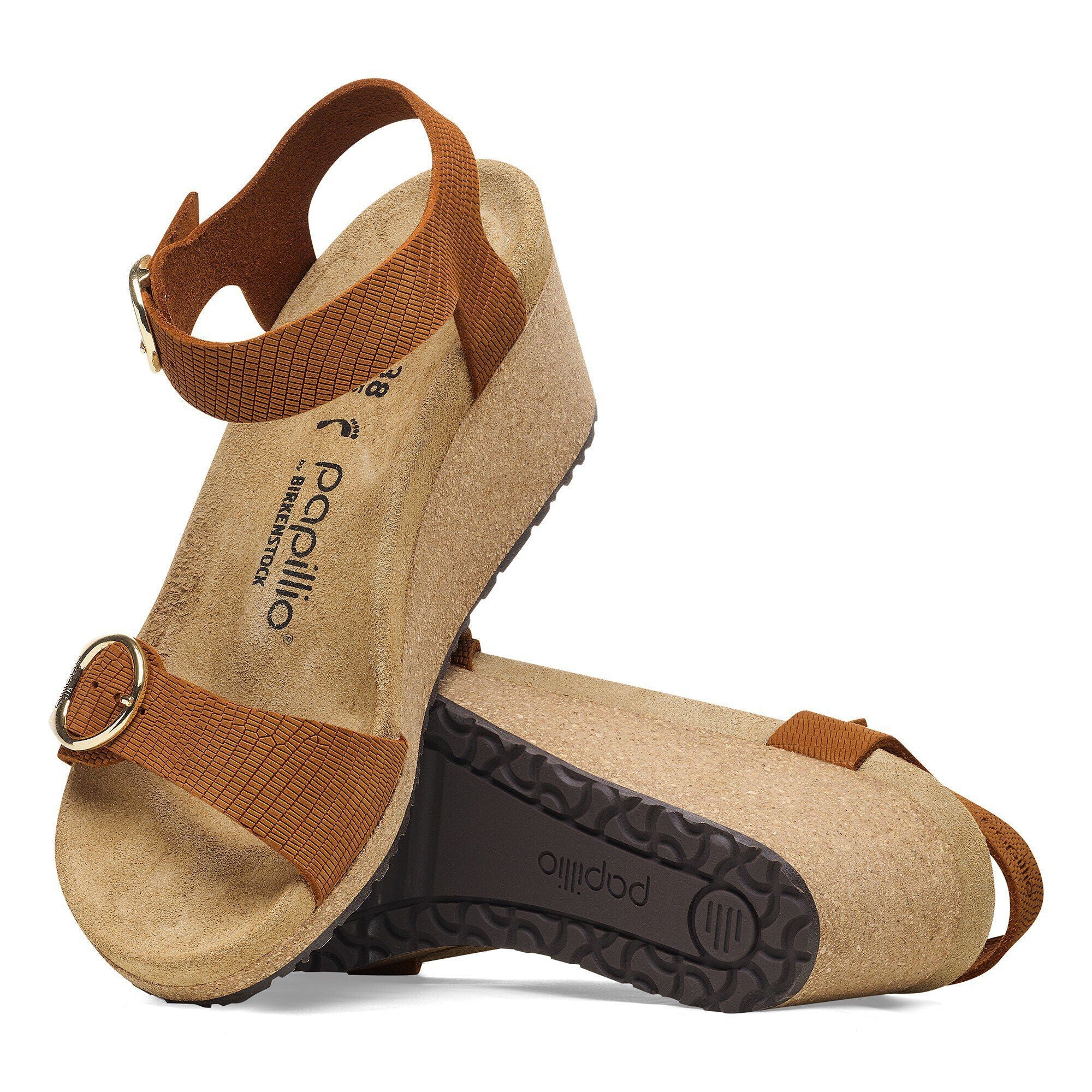 Soley Ring-Buckle Nubuck Leather Embossed