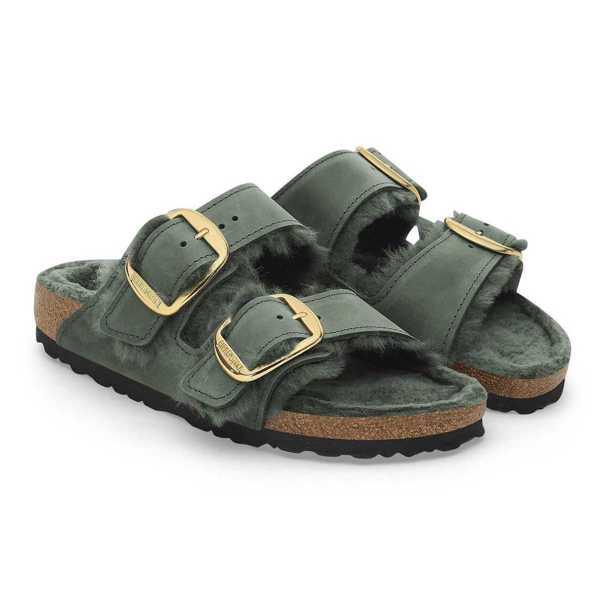 Arizona Big Buckle Shearling Natural Leather Oiled
