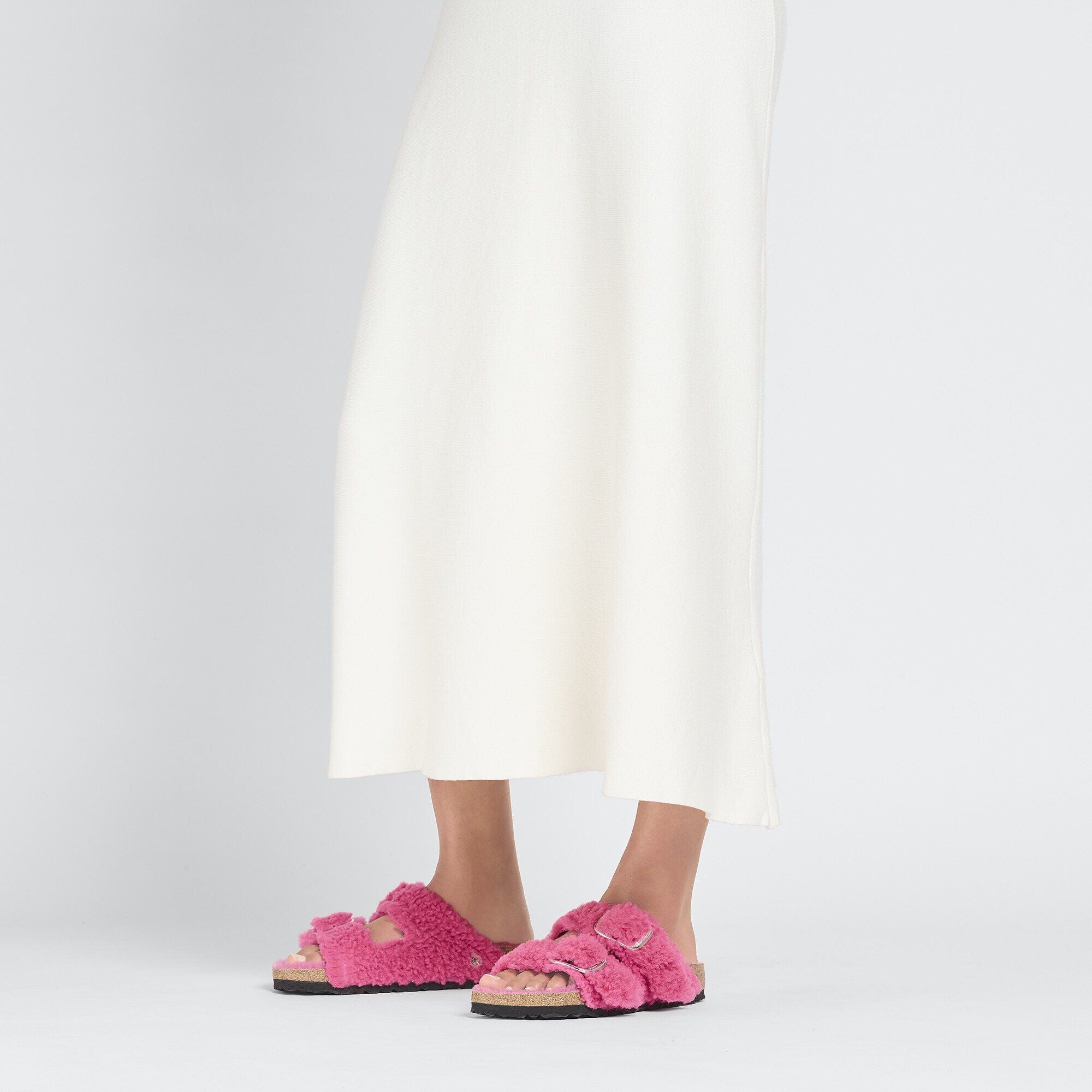 Arizona Big Buckle Shearling Fuchsia Tulip