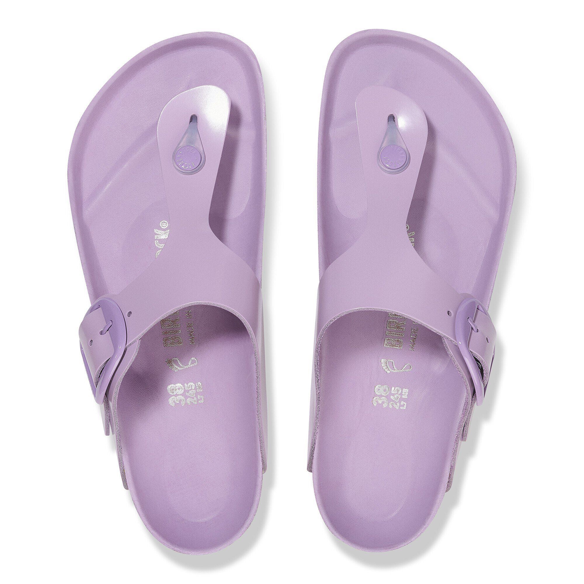 Gizeh Big Buckle Natural Leather Patent High-Shine Crocus