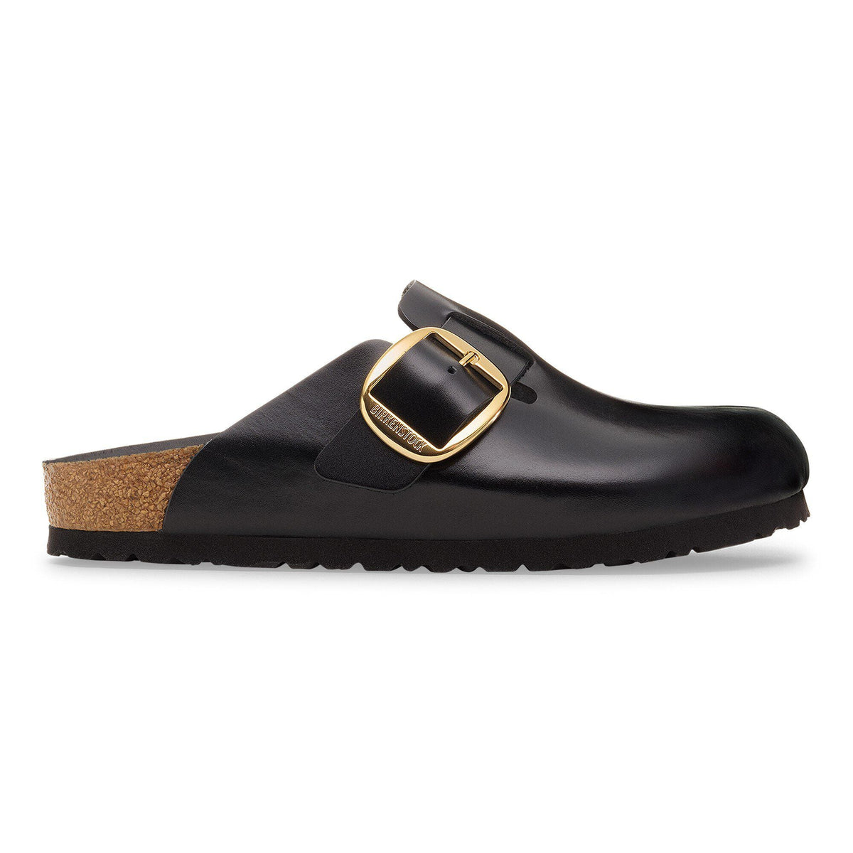 Boston Big Buckle Leather Black Dressy Leather