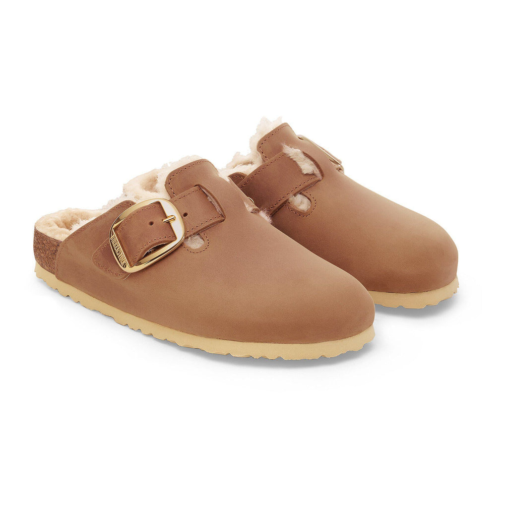 Boston Big Buckle Shearling Natural Leather Oiled