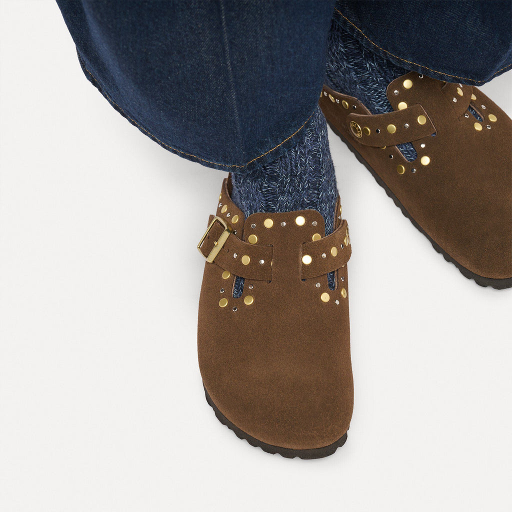 Boston Rivet Suede Leather