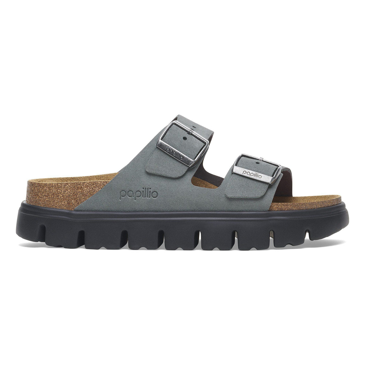 Arizona Chunky Suede Leather Basalt Gray/ Black