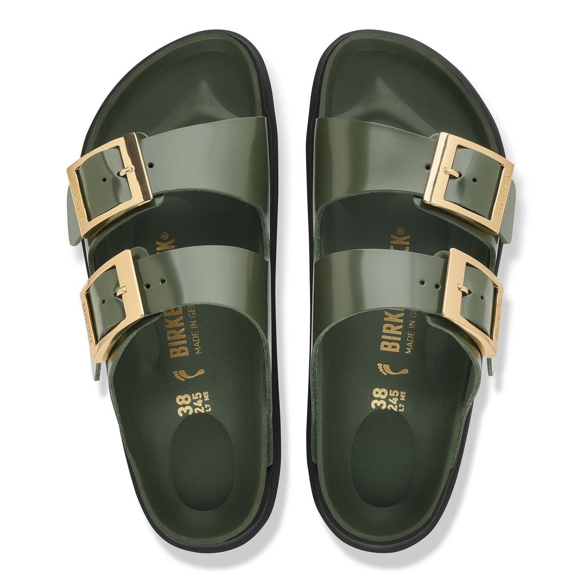 Arizona Droplet Buckle Natural Leather Patent