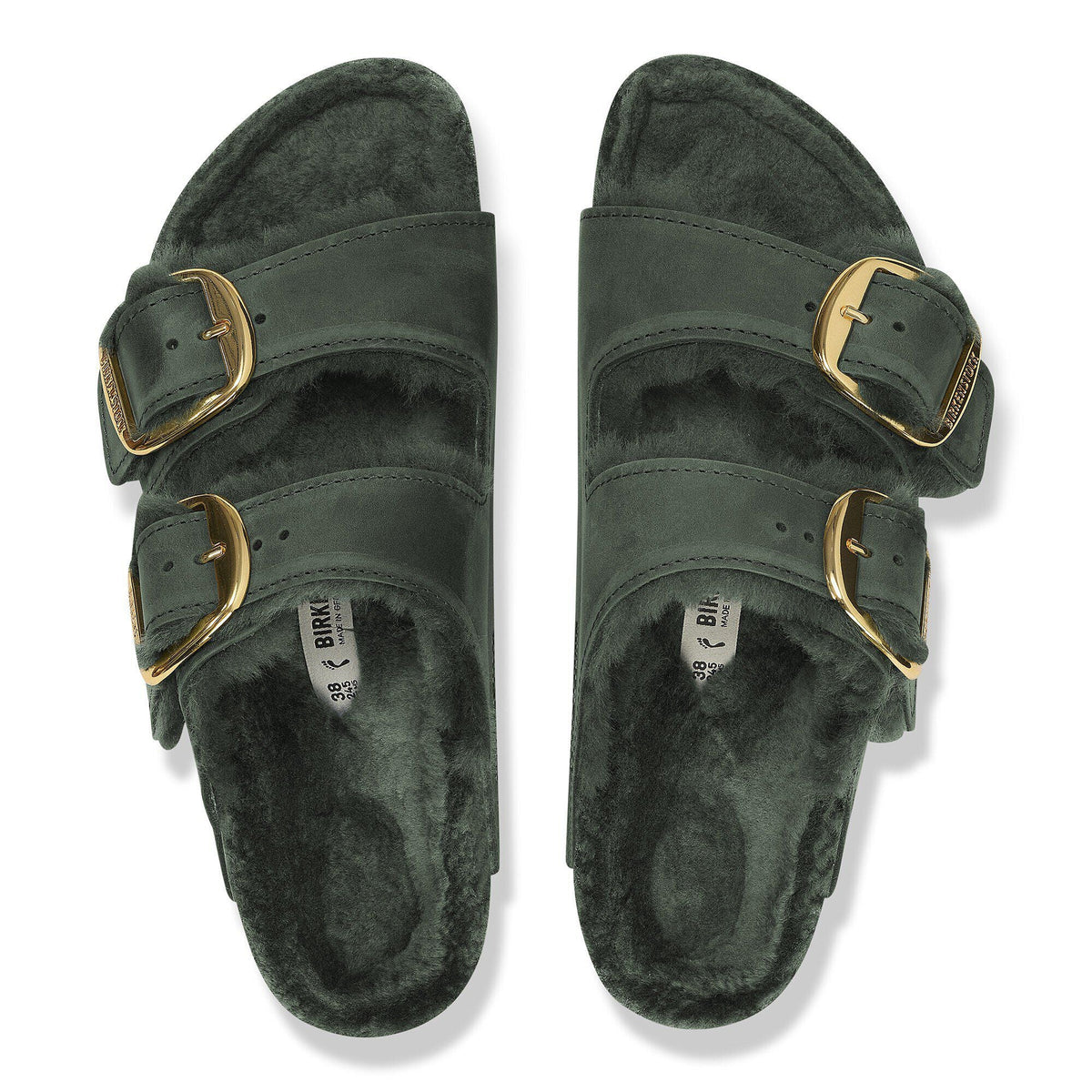 Arizona Big Buckle Shearling Natural Leather Oiled