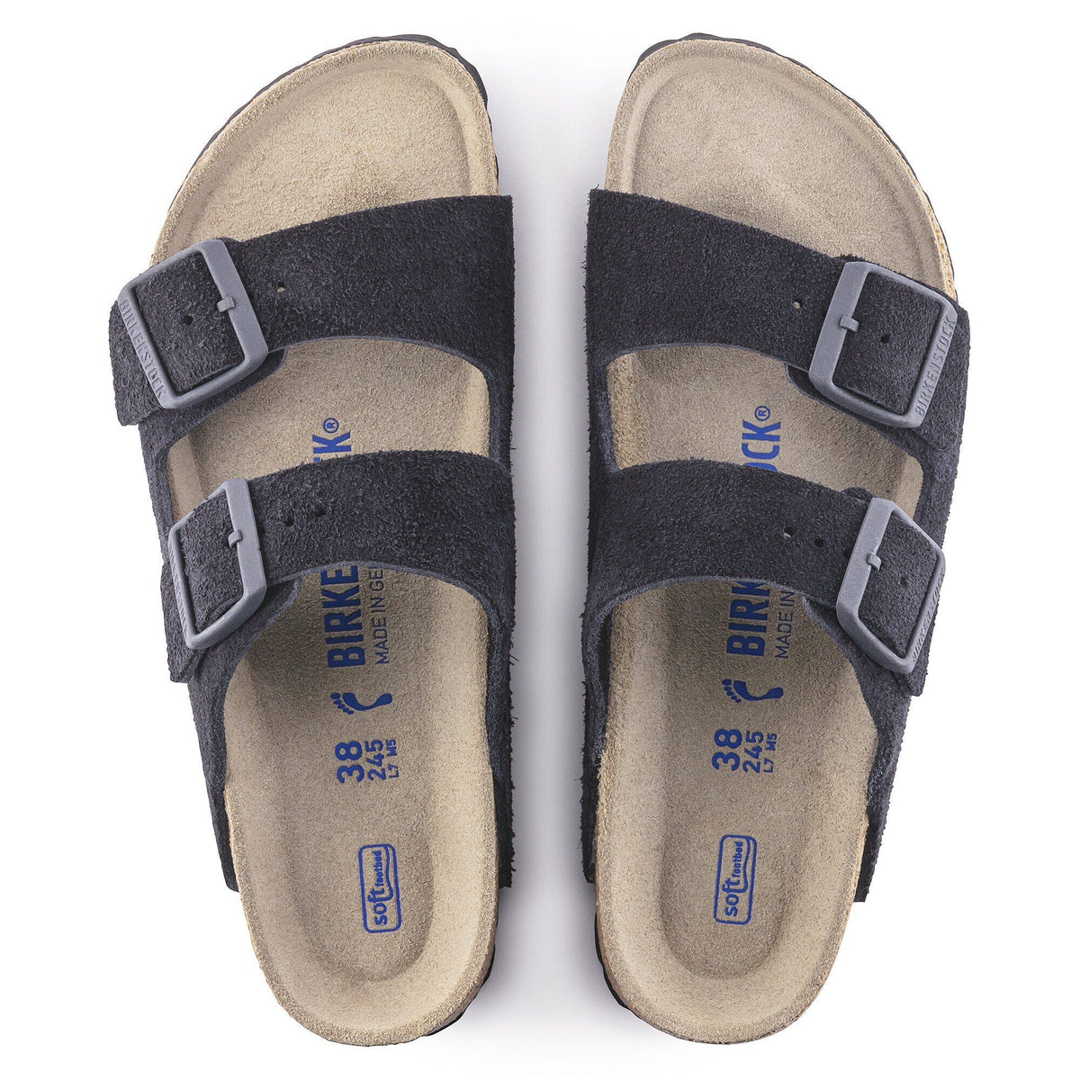 Arizona Soft Footbed Suede Leather Midnight Blue
