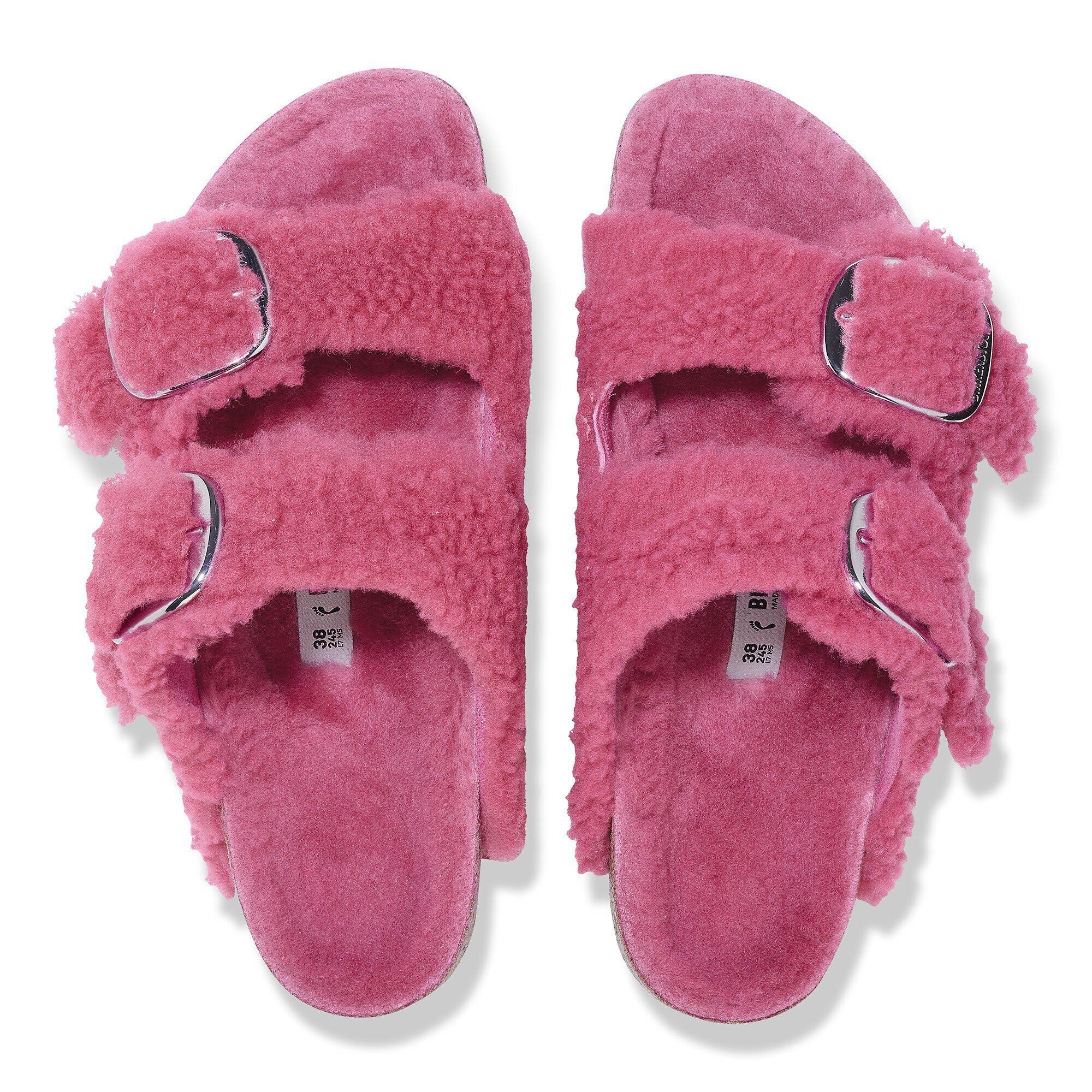 Arizona Big Buckle Shearling Fuchsia Tulip